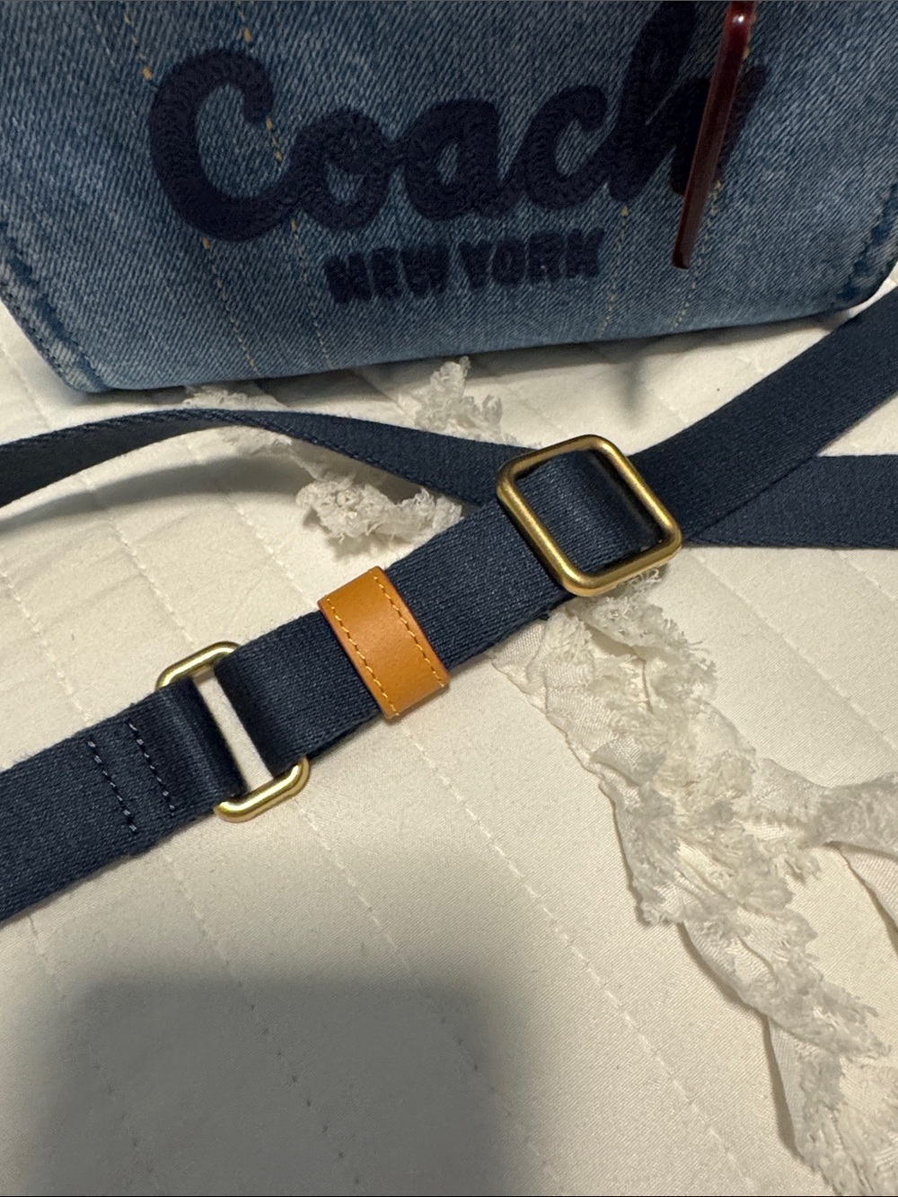 Coach Denim Mini Cargo Tote 20. Never Used - Picture 10 of 11